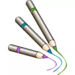 Tužky grafitové barvy vektorové grafiky