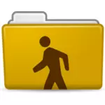 Żółtawy folderu