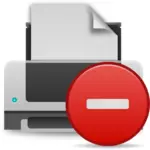 Icono de error de impresora