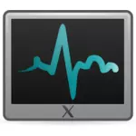 Dibujo de la pantalla del monitor de ritmo cardíaco vectorial