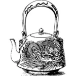 Teapot with decoration
