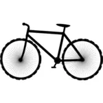 Dağ bisikleti siluet vektör görüntü