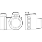 Ortografice vector de desen de aparat de fotografiat