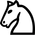 Vector image of chess horse