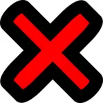 Røde Kors ingen vektor ikon