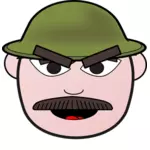 Angry soldier man