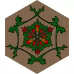 Hexagonale placi Decorative ilustraţie vectorială