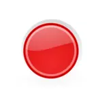הכפתור האדום בגרפיקה מסגרת אדומה כהה