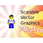 Animated lego boy vector image