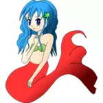 Vector clip art of mermaid