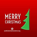 Merry Christmas In Red Color Vector Clip Art Public Domain Vectors