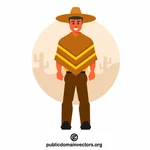 Mexican in national dress