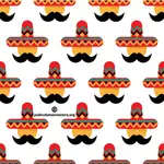 Seamless pattern vector with Mexican elements