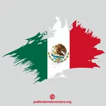メキシコ国旗ブラシストローク