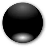 Negru condus desen vectorial rotund