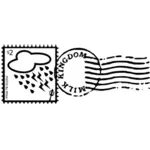 Vector tekening van weer ontwerp postzegel