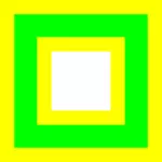 Green and yellow square vector image
