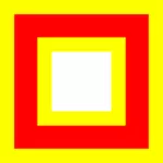 Imagine vectorială pătrat roşu şi galben