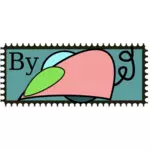 By Mouse postage stamp vector image