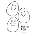 Ilustração de vetores de ovos de Páscoa