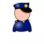 Symbole de vecteur de policier