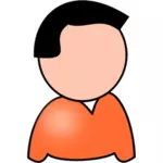 Vectorafbeeldingen van roze man avatar