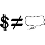 Dolar para birimi sembolü şekil