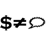 Dollar currency formula illustration