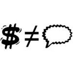 Peníze není... vektorový obrázek