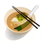 Мисо-суп, обслуживающих векторной графикой