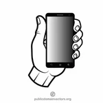 Smartfon w dłoni