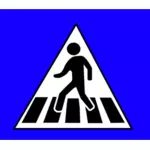 Fußgängerüberweg Verkehrsschild Vorsicht Vektor Zeichnung