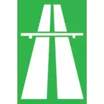 ベクター高速道路セクションの道路標識に入り口の描画