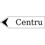 Grafis vektor tanda lalu lintas untuk tujuan-tujuan lokal di kota