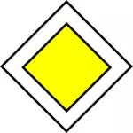 Vei med prioritet trafikk informasjon symbol vector illustrasjon