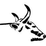 Cow head profile vector graphics