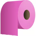 Toilet paper roll in pink vector illustration