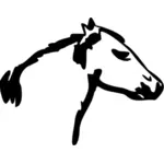 Kuda kepala garis vektor gambar