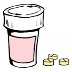 Pills and container vector image