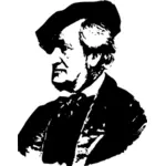 Richard Wagner vektorový obrázek