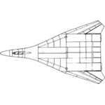 T4MS-200 uçağı vektör çizim