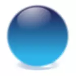 Blå bollen vektorbild