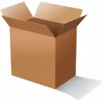 Vectorafbeeldingen van open kartonnen doos