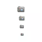 Zestaw ikon aparat cyfrowy fotografia grafika wektorowa