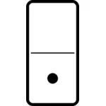 Векторное изображение плитки домино с одной точкой