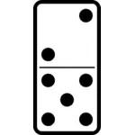 Domino tile 2-5 vector image