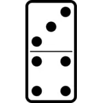 Domino bricka 3-4 vektorbild