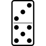 Domino bricka 3-5 vektorbild