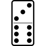 Domino bricka 3-6 vektorbild