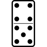 Domino bricka 4-5 vektorbild